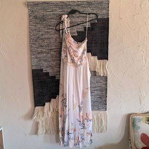 Free People Floral Print One Shoulder Romper